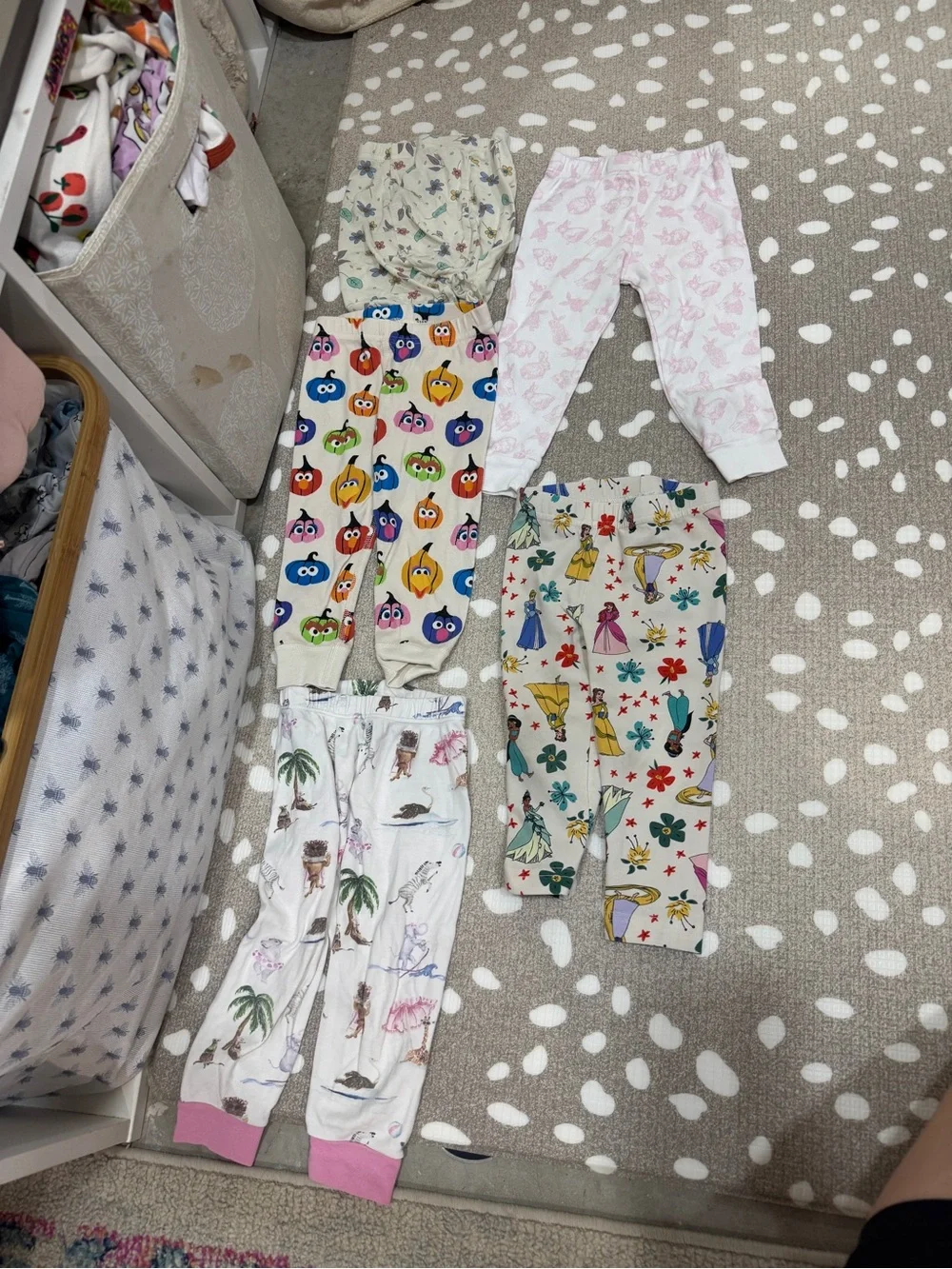 Lot of 19 Bamboo pajamas set disney princess cotton long sleeve pants tee pima